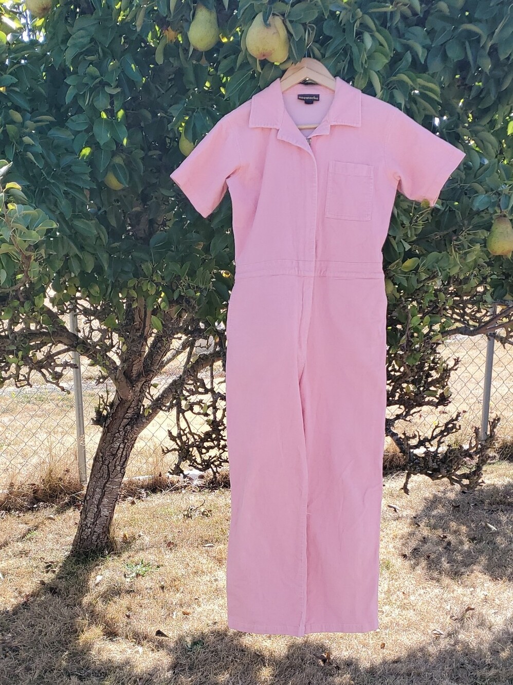 Pink Corduroy Nooworks Jumpsuit